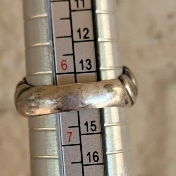 Chunky Southwest Native American chunky curved ribbed malachite 925 sterling rin - Picture 5 of 12